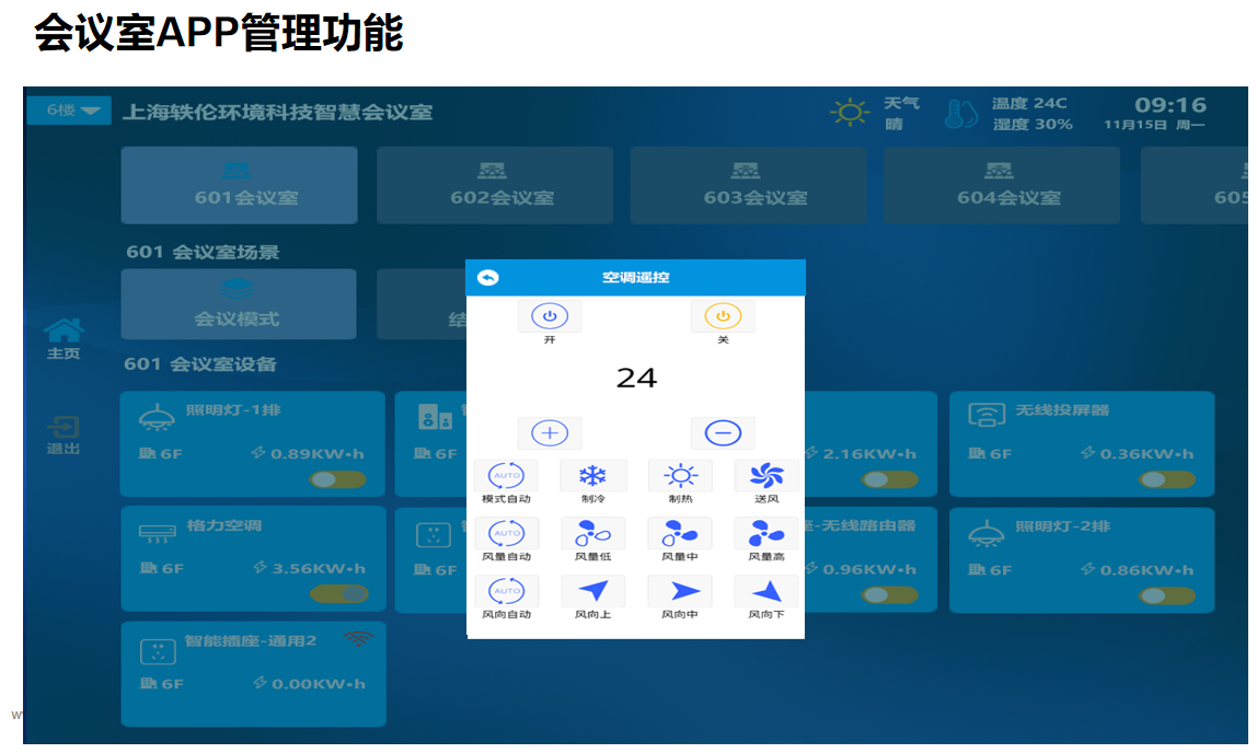 会议室app管理功能